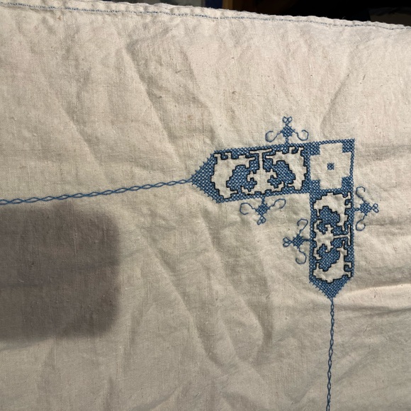 Cross Stitch Tablecloth - Picture 2 of 5
